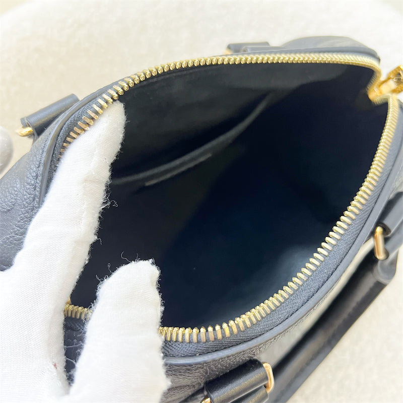 LV Speedy Bandouliere 20 in Black Giant Monogram Empreinte Leather and GHW