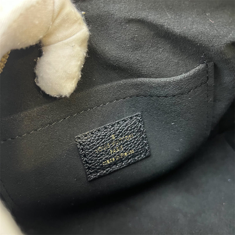 LV Speedy Bandouliere 20 in Black Giant Monogram Empreinte Leather and GHW