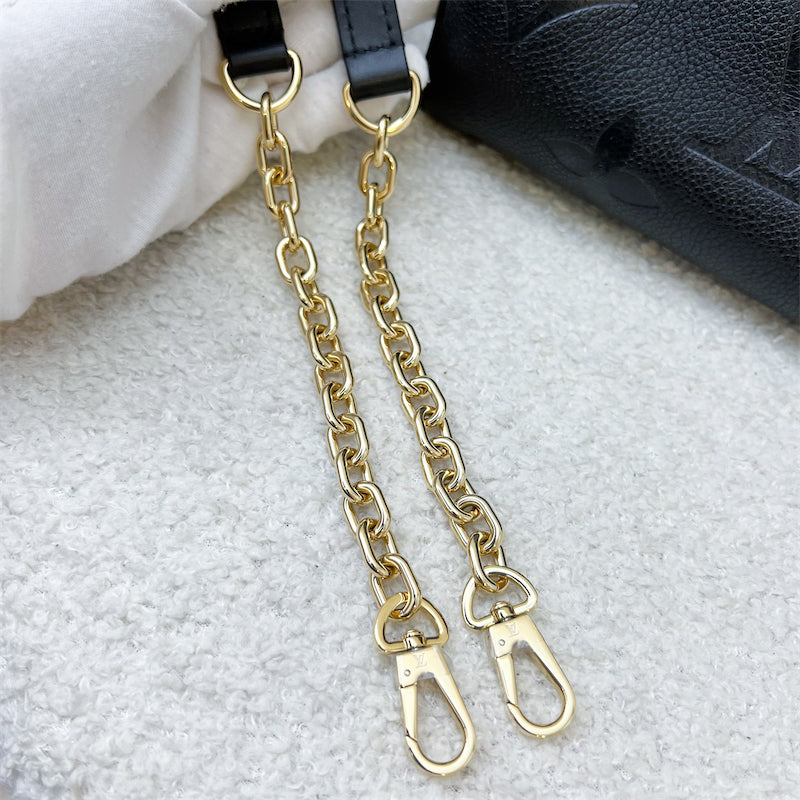 LV Speedy Bandouliere 20 in Black Giant Monogram Empreinte Leather and GHW