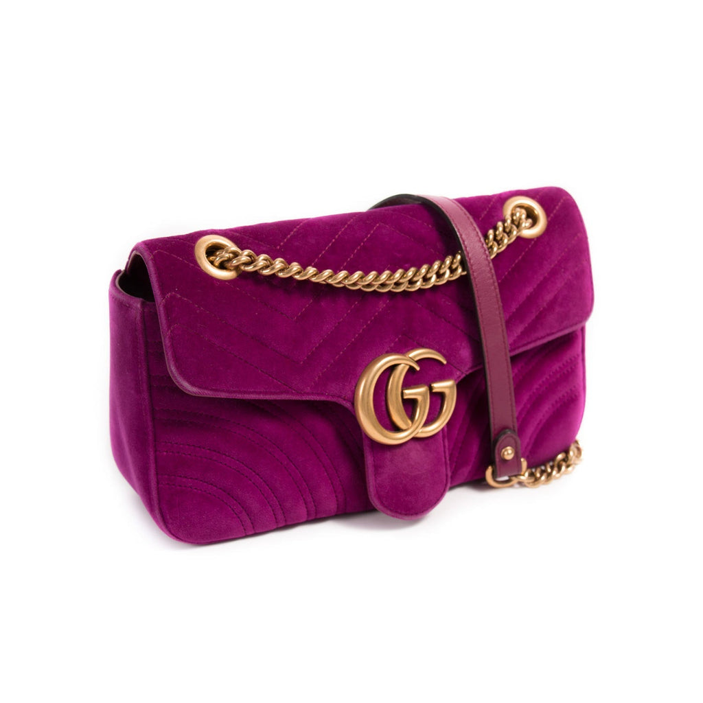 Gucci GG Marmont Small Velvet MetalassÃƒÆ’Ã‚Â© Bag