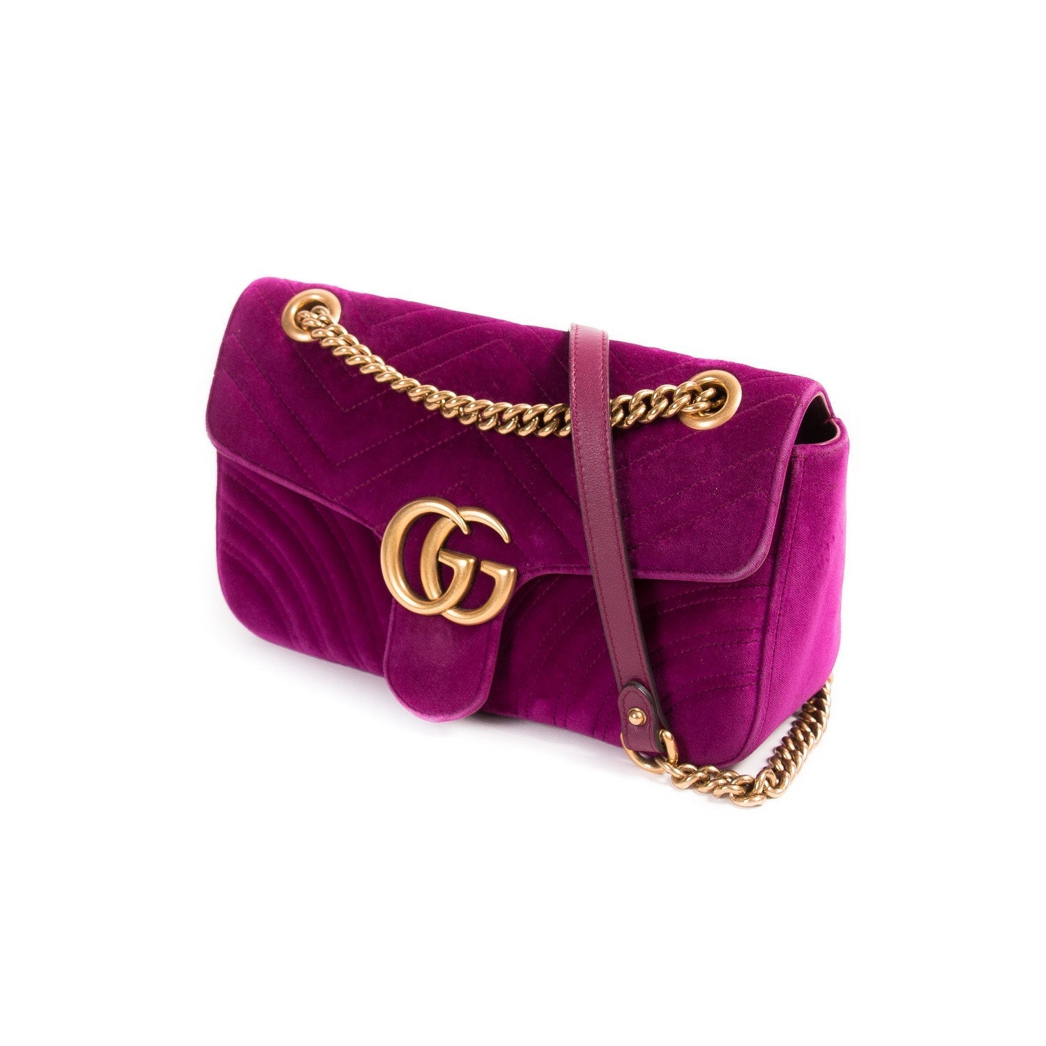 Gucci GG Marmont Small Velvet MetalassÃƒÆ’Ã‚Â© Bag
