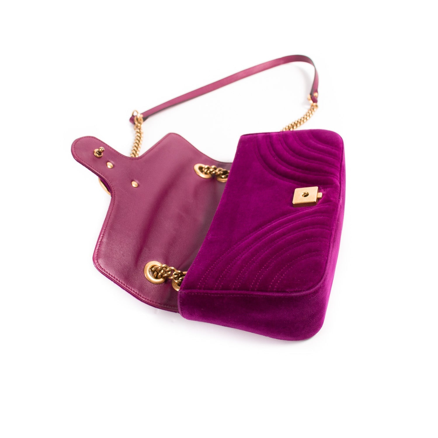 Gucci GG Marmont Small Velvet MetalassÃƒÆ’Ã‚Â© Bag