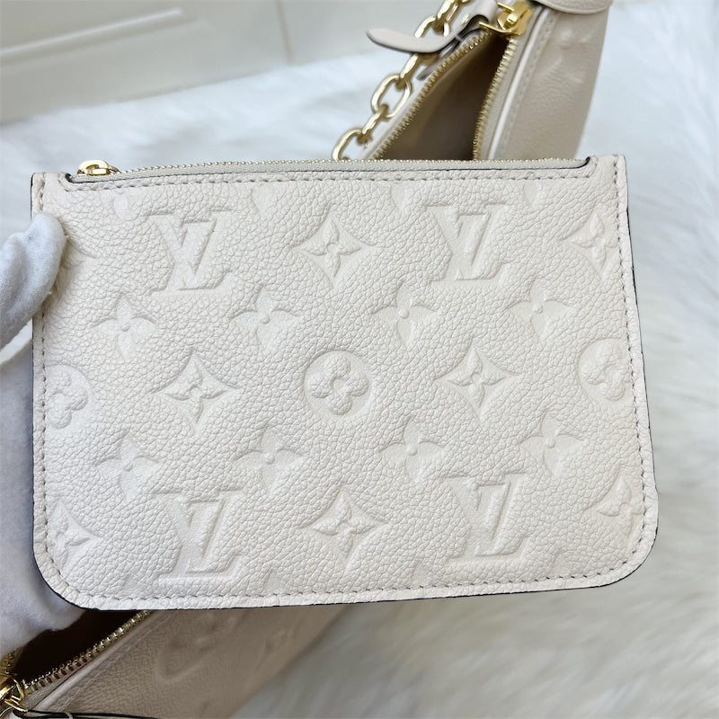 LV Loop Hobo in Creme Empreinte Leather and GHW (With Detachable Pouch)