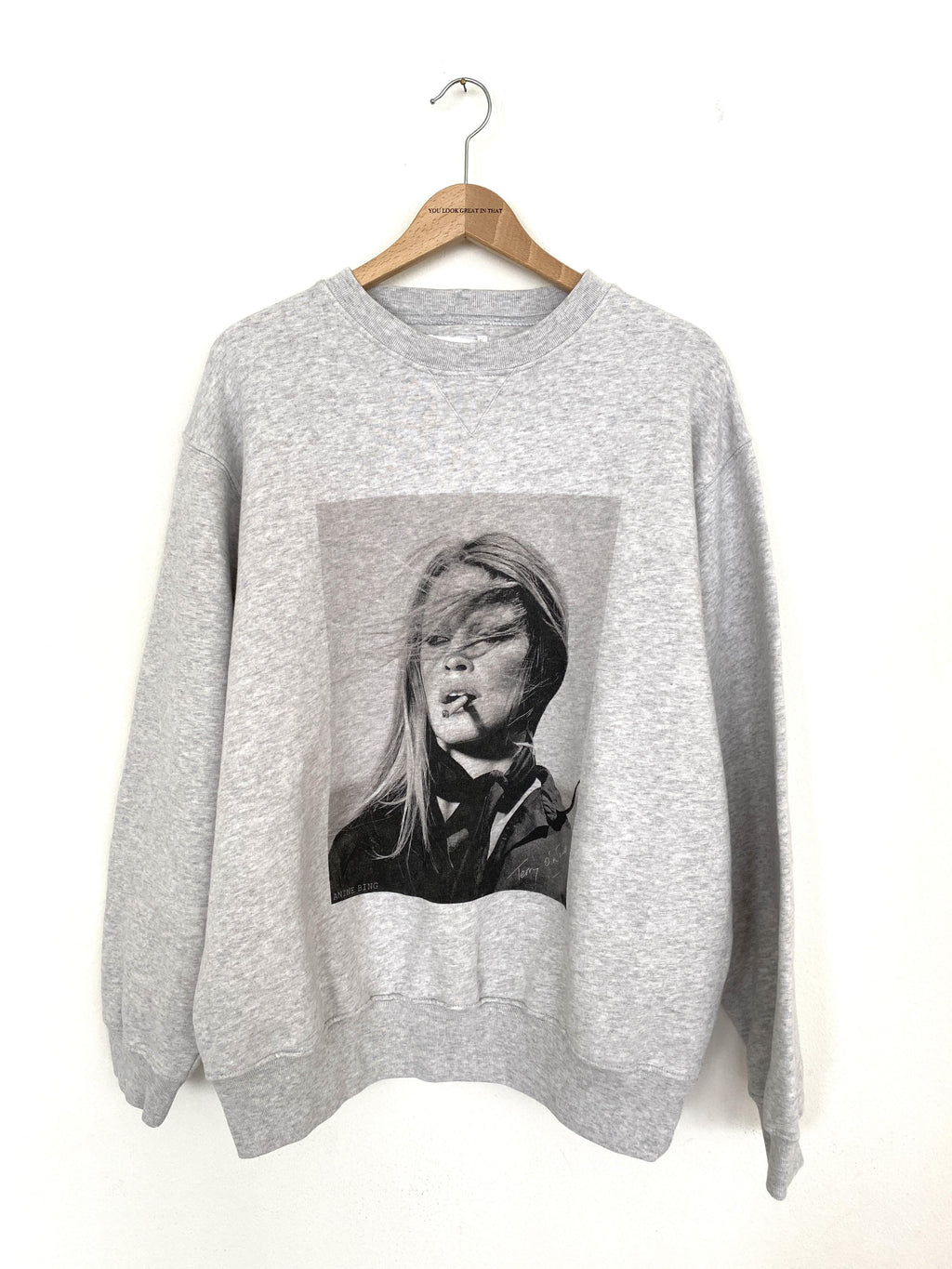 RAMONA SWEATSHIRT TERRY O'NEILL x BRIGITTE BARDOT in HEATHER GREY - SIZE S