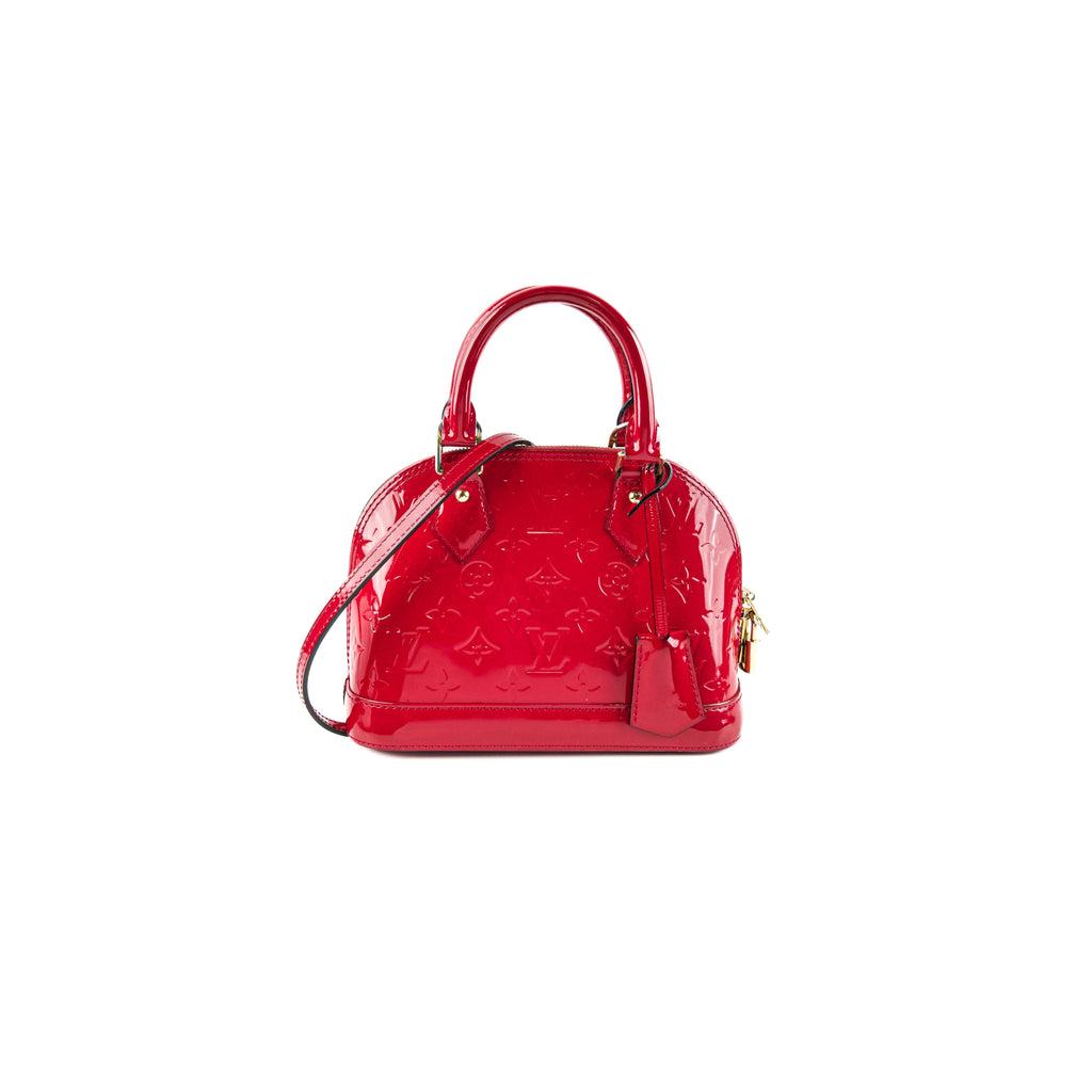 Louis Vuitton Alma BB Vernis Dark Pink Crossbody Bag