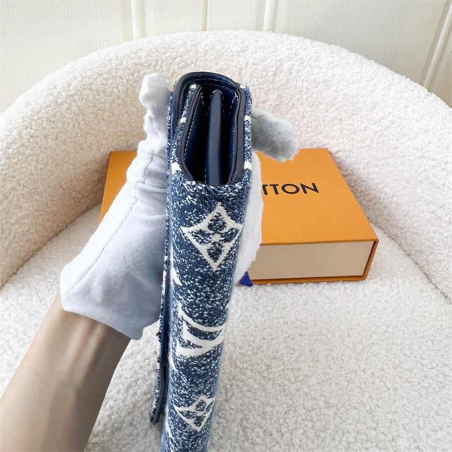 LV Sarah Wallet in Monogram Jacquard Denim Bleu