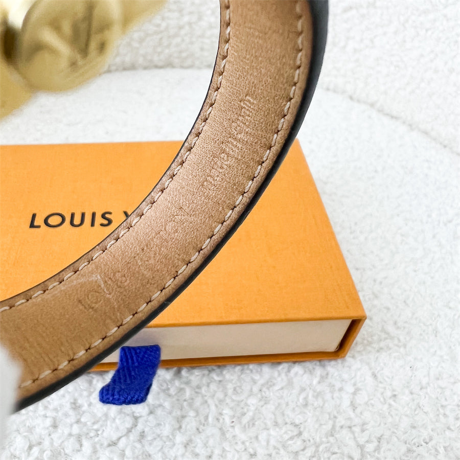LV Nano Bracelet in Monogram Canvas GHW Size 17