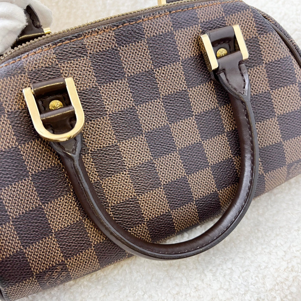 LV Mini Ribera Handbag in Damier Ebene Canvas and GHW