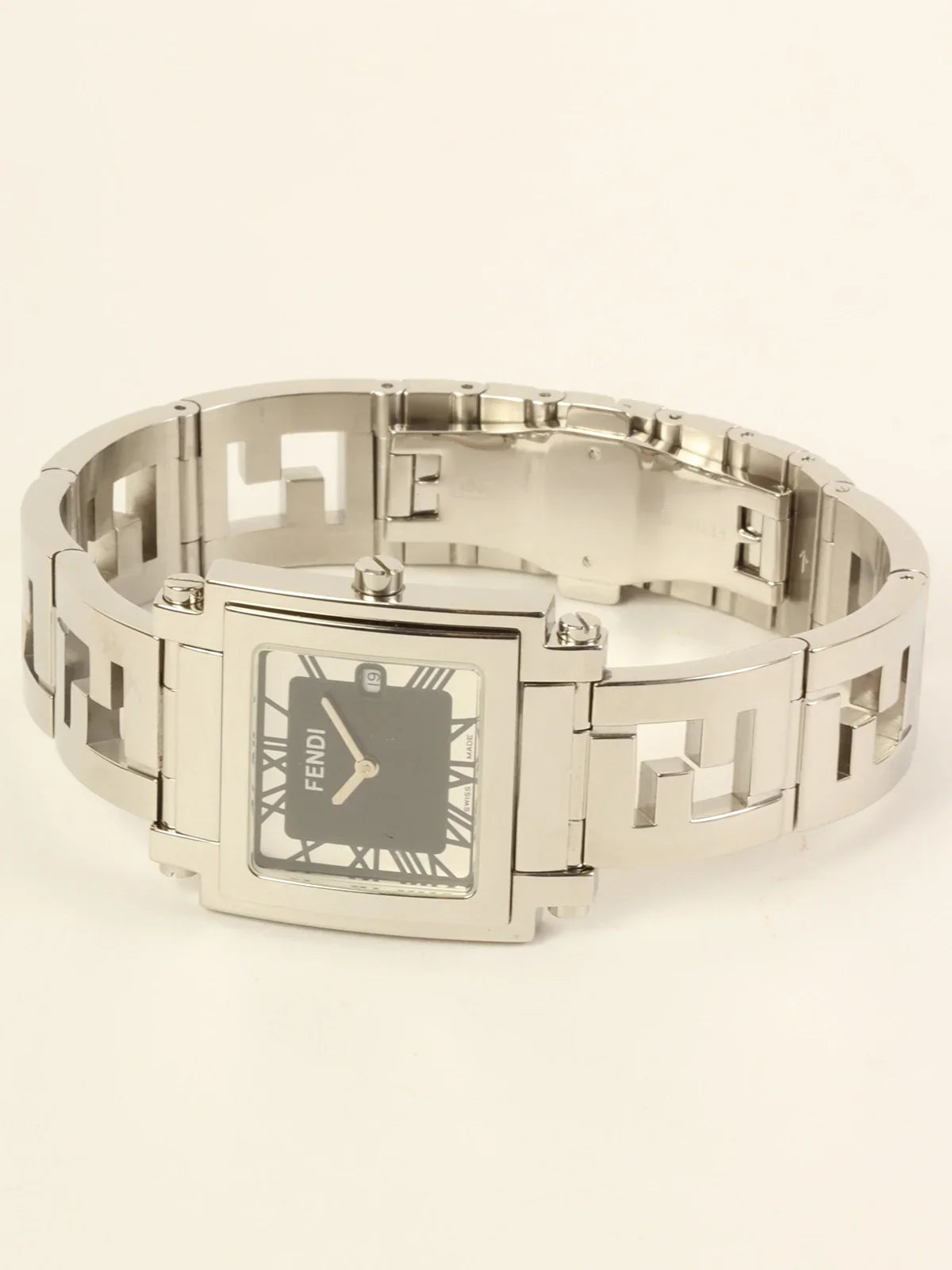 FENDI Quadro Watch Silver/Black