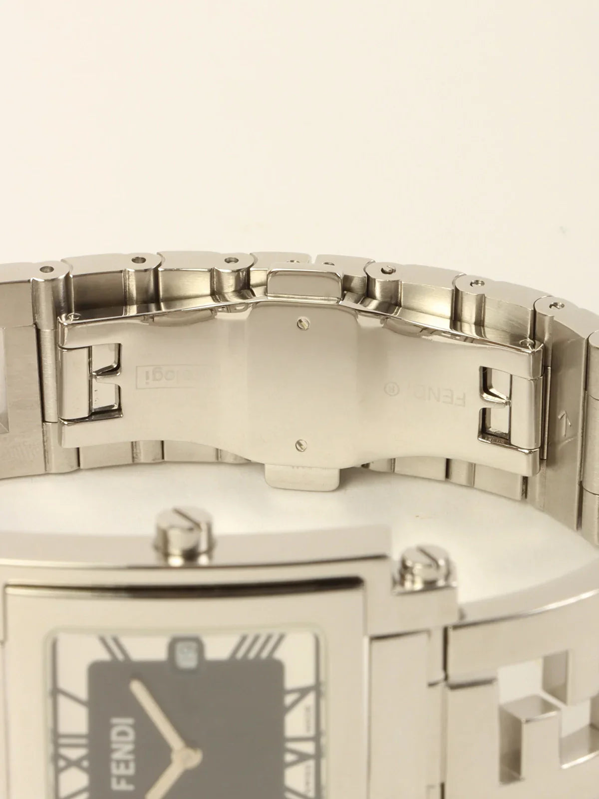 FENDI Quadro Watch Silver/Black