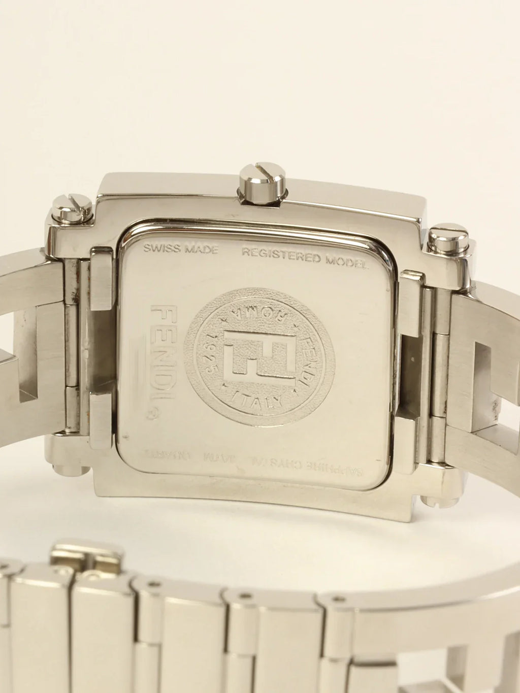 FENDI Quadro Watch Silver/Black