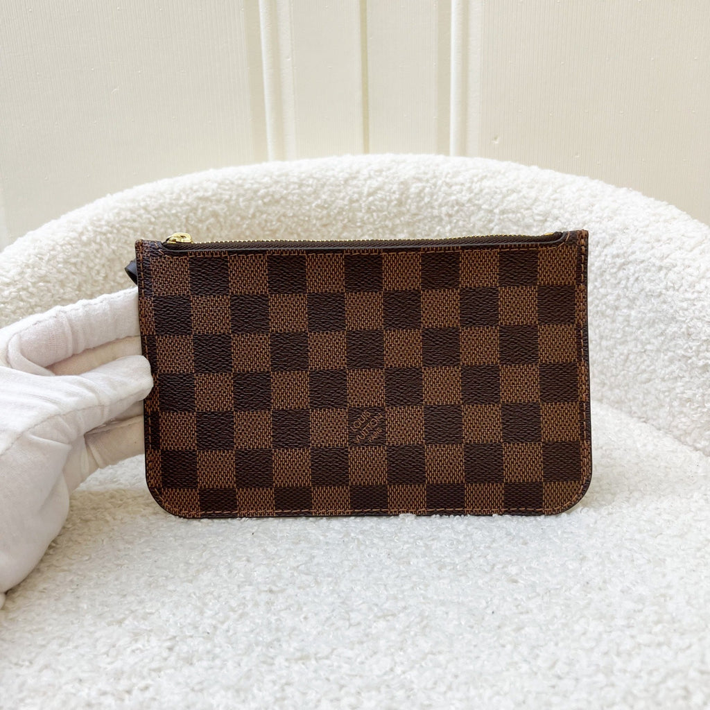 LV Neverfull PM (with Pouch) in Damier Ebene Canvas and GHW