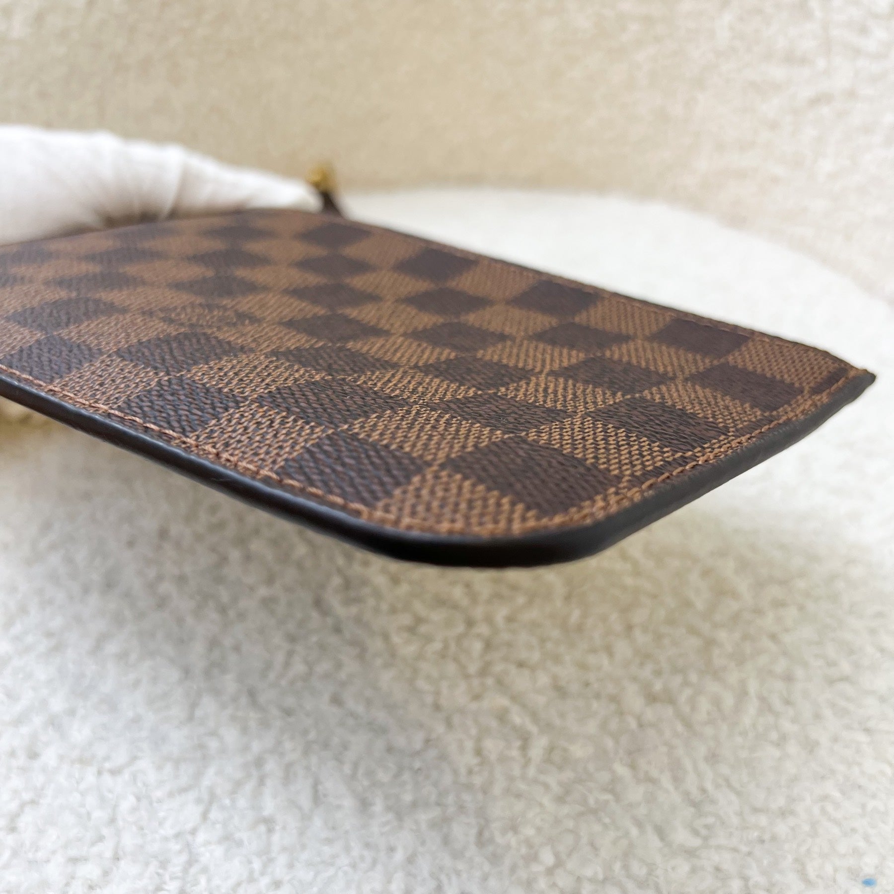 LV Neverfull PM (with Pouch) in Damier Ebene Canvas and GHW