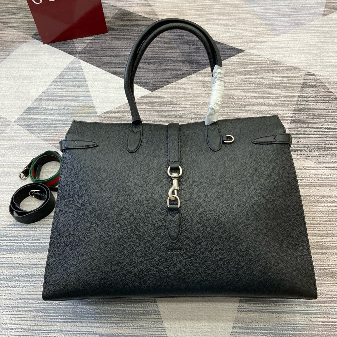GC695 Large Tote Bag with Hook Closure /  19.7"W x 13.8"H x 6.3"D / HIGHEST QUALITY VERSION