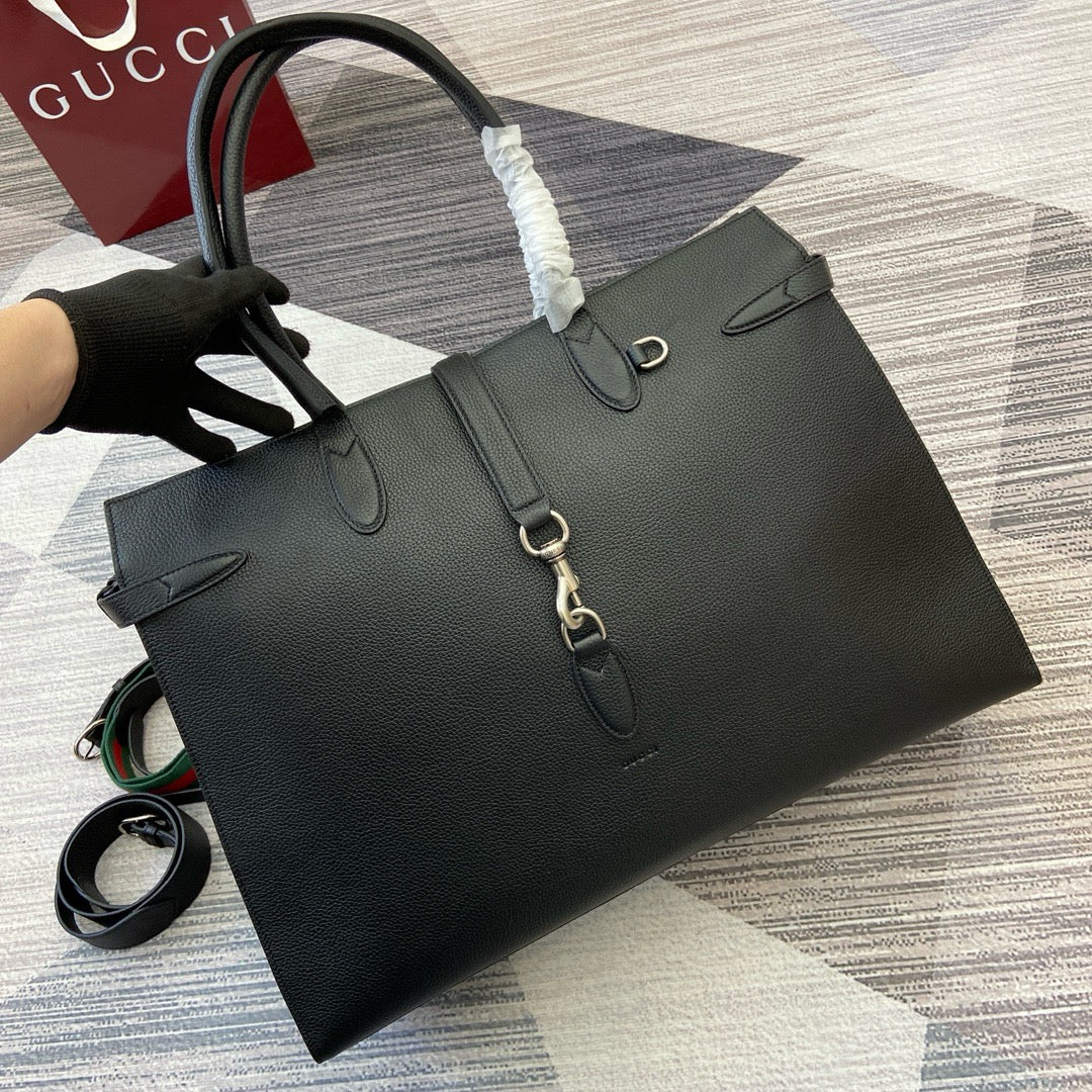 GC695 Large Tote Bag with Hook Closure /  19.7"W x 13.8"H x 6.3"D / HIGHEST QUALITY VERSION