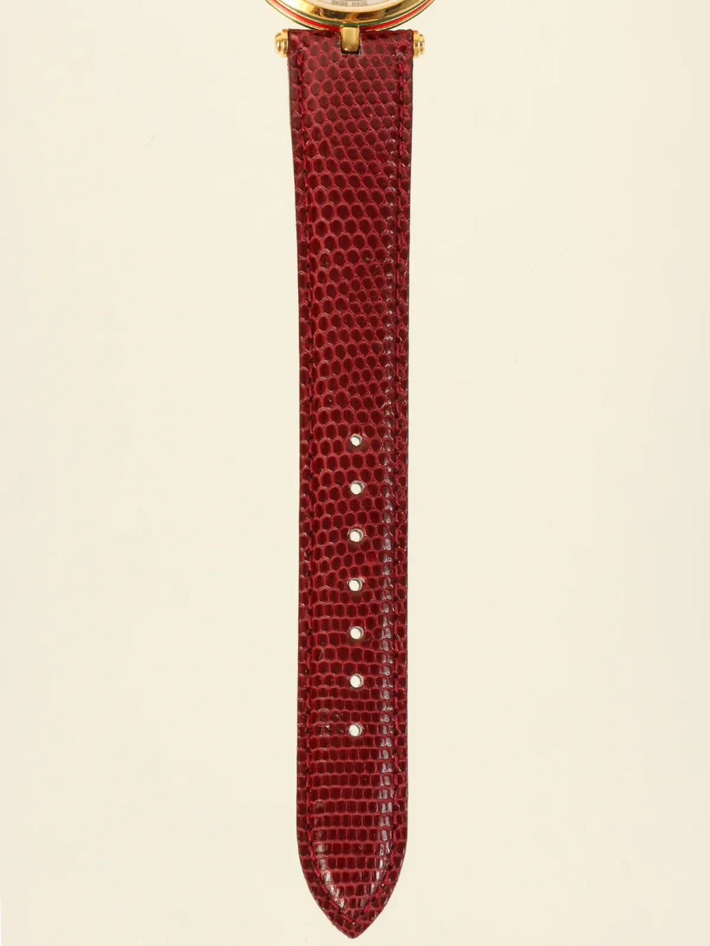 GUCCI Web Detailed Round Logo Watch Bordeaux