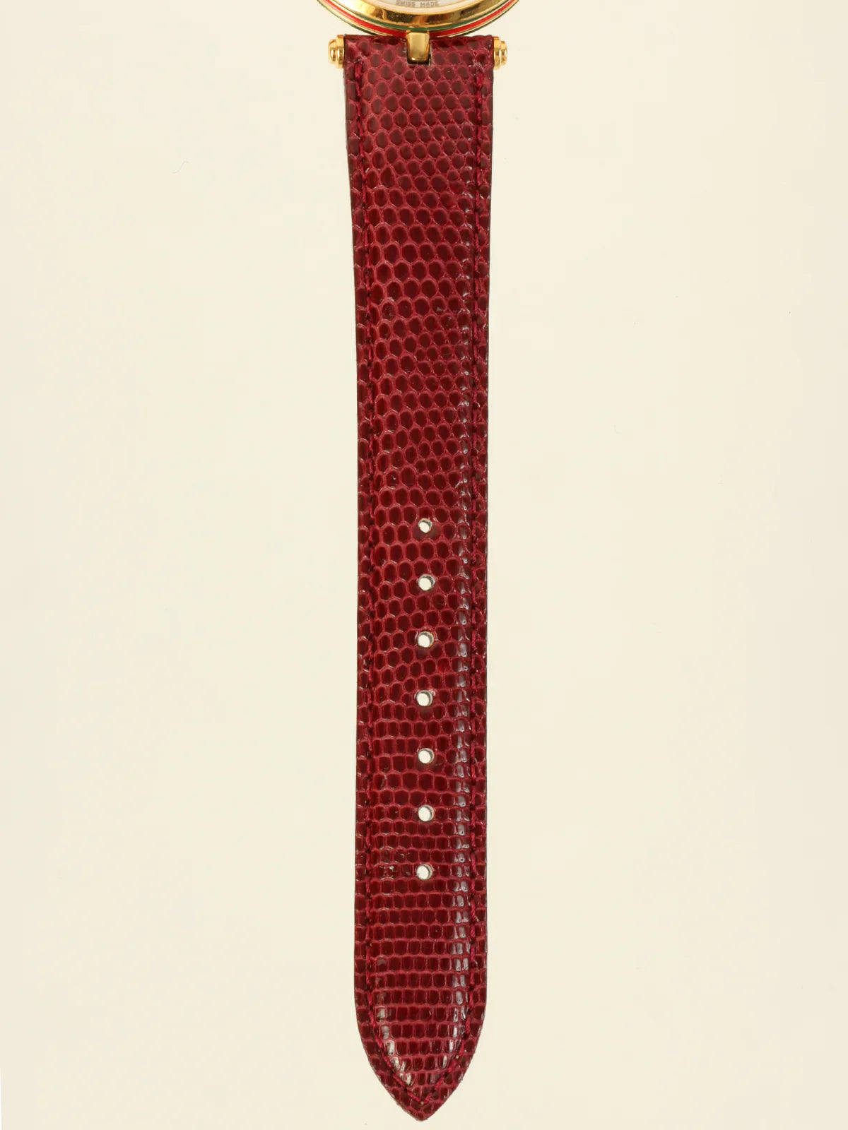 GUCCI Web Detailed Round Logo Watch Bordeaux
