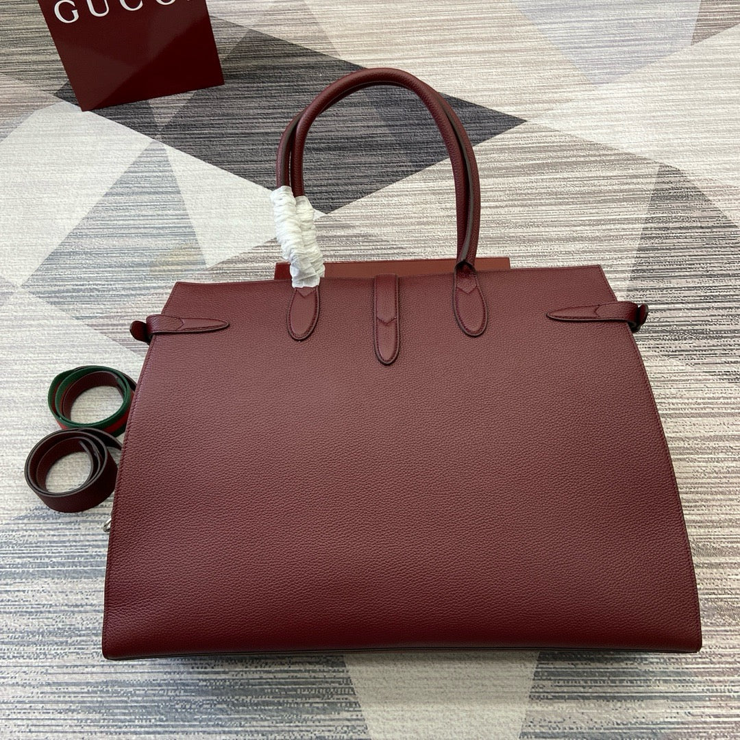 GC696 Large Tote Bag with Hook Closure /  19.7"W x 13.8"H x 6.3"D / HIGHEST QUALITY VERSION