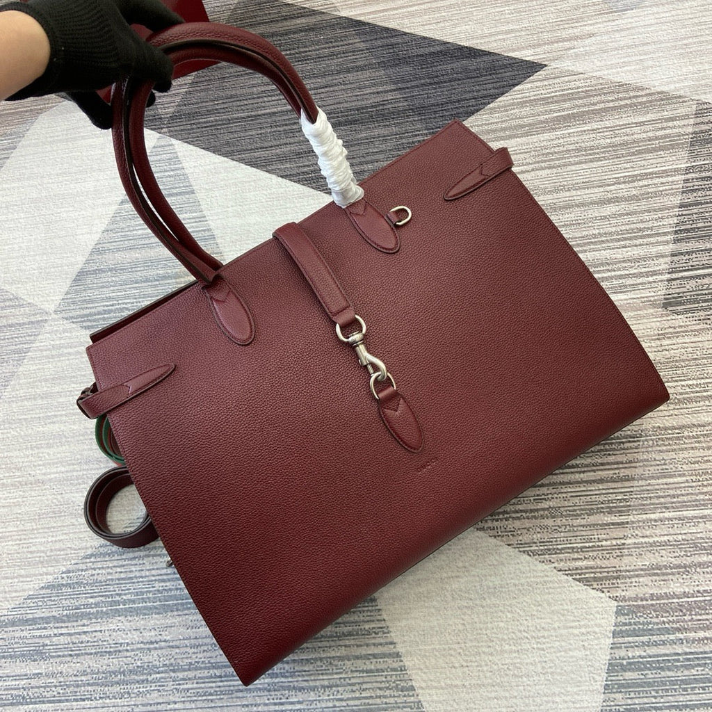 GC696 Large Tote Bag with Hook Closure /  19.7"W x 13.8"H x 6.3"D / HIGHEST QUALITY VERSION