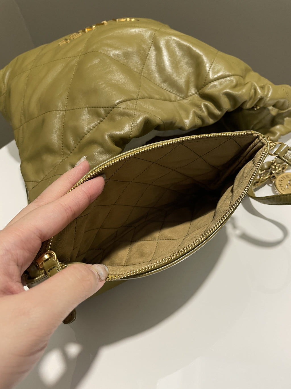Chanel 22 Small Olive