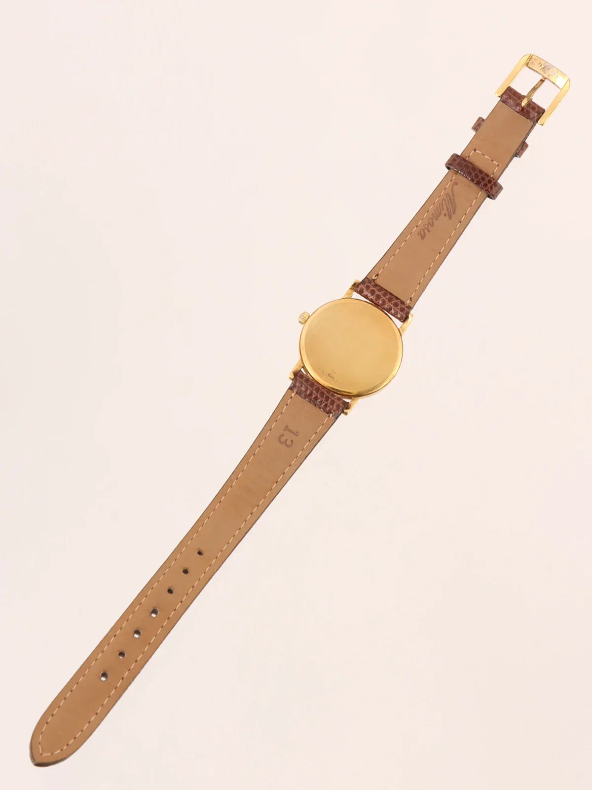 OMEGA Round Face De Ville Watch Gold/Brown