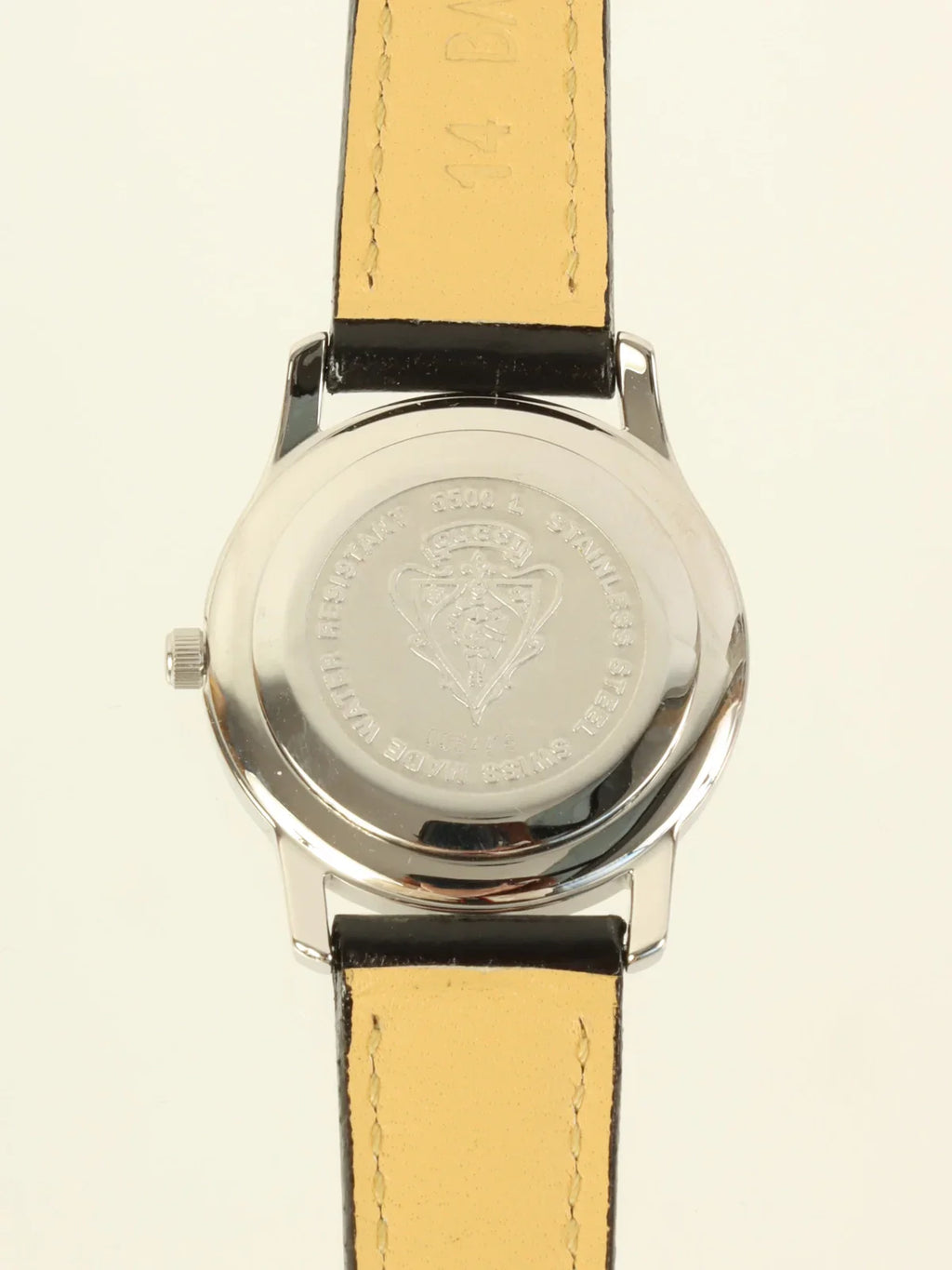 GUCCI Round Logo Face Warch Silver/Black