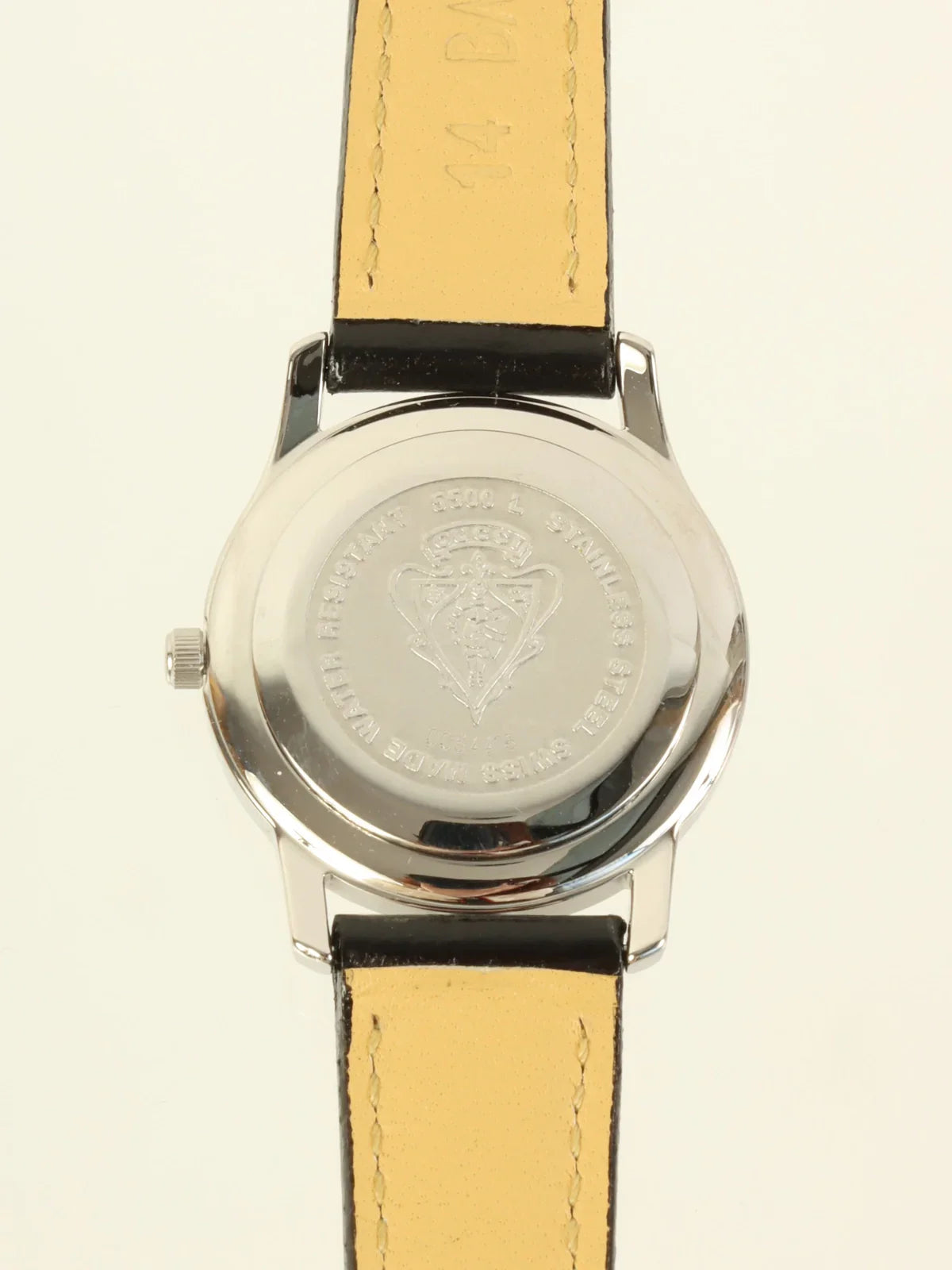 GUCCI Round Logo Face Warch Silver/Black