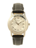 GUCCI Round Logo Face Warch Silver/Black