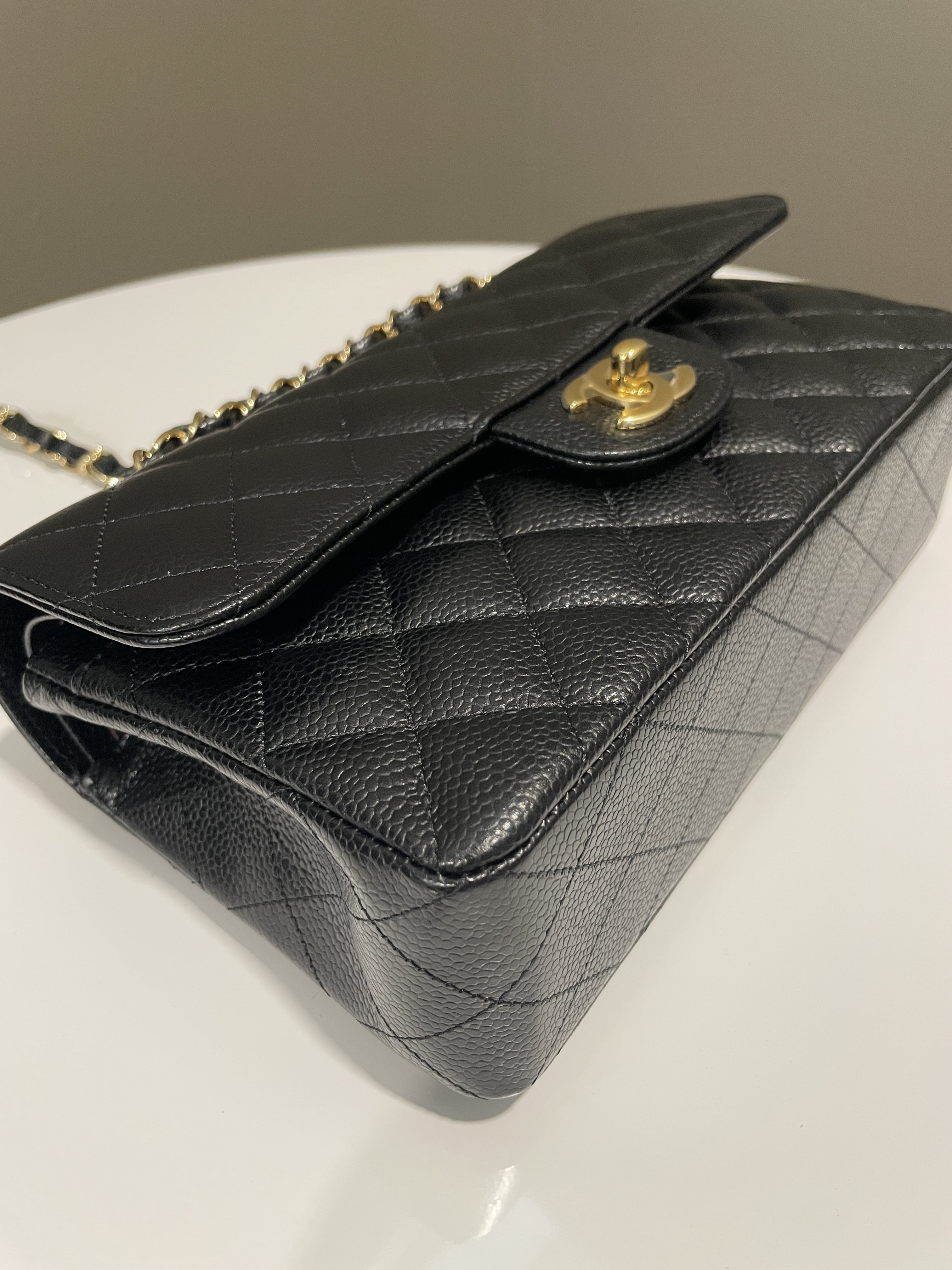 Chanel Classic Quilted Small Double Flap Black Caviar