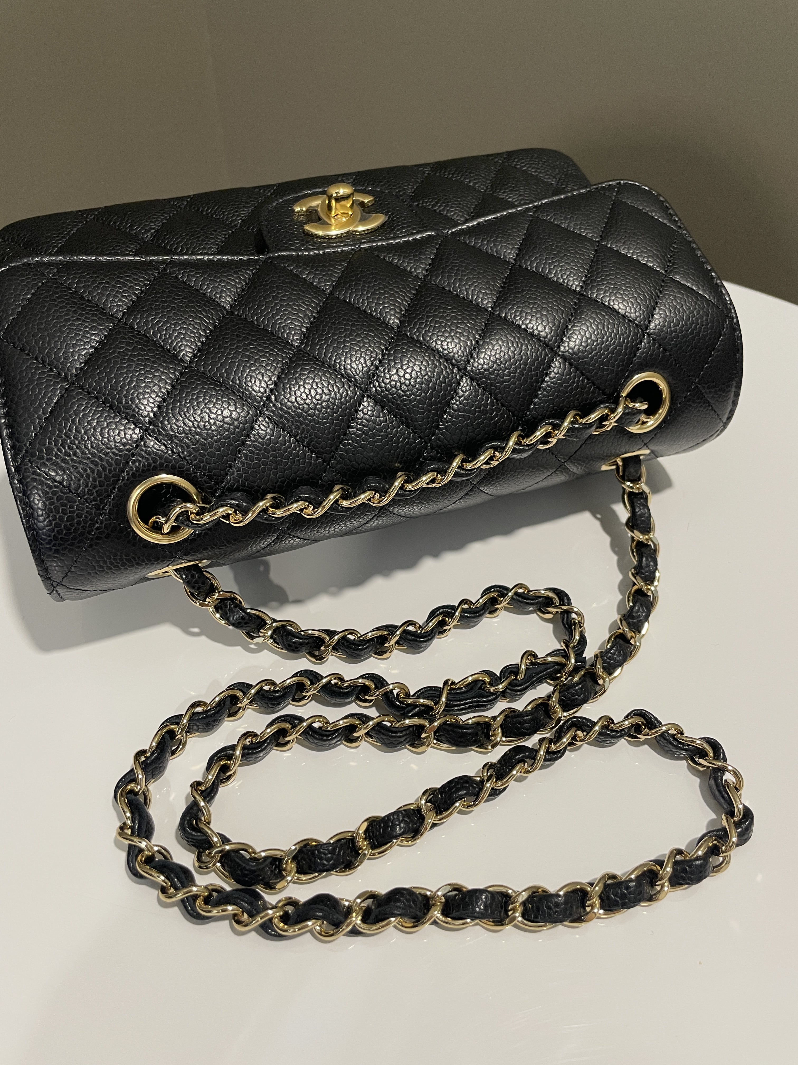 Chanel Classic Quilted Small Double Flap Black Caviar