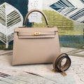 GLAMI Kelly Light Gray For Women Gold Toned Hardware 10in/25cm