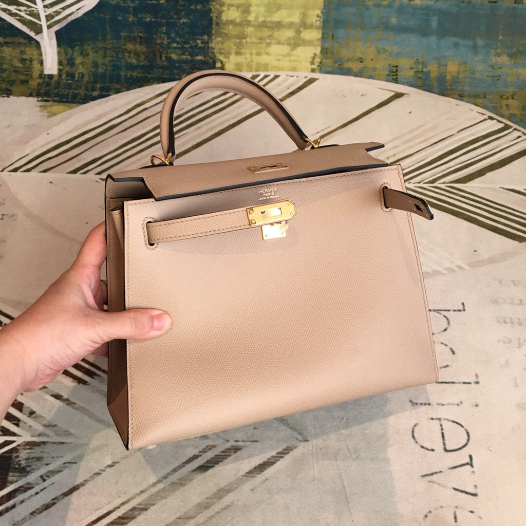 GLAMI Kelly Light Gray For Women Gold Toned Hardware 10in/25cm