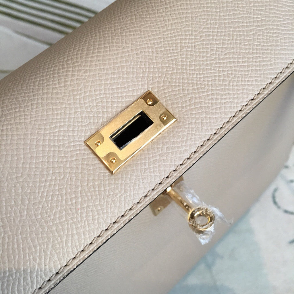 GLAMI Kelly Light Gray For Women Gold Toned Hardware 10in/25cm