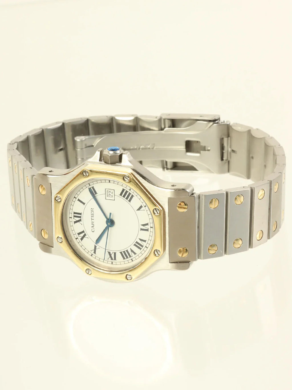 CARTIER Santos Octagon Lm Silver/Gold