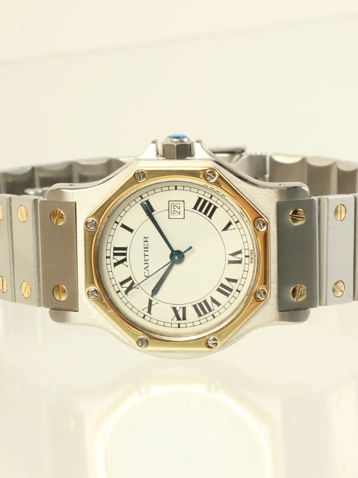 CARTIER Santos Octagon Lm Silver/Gold