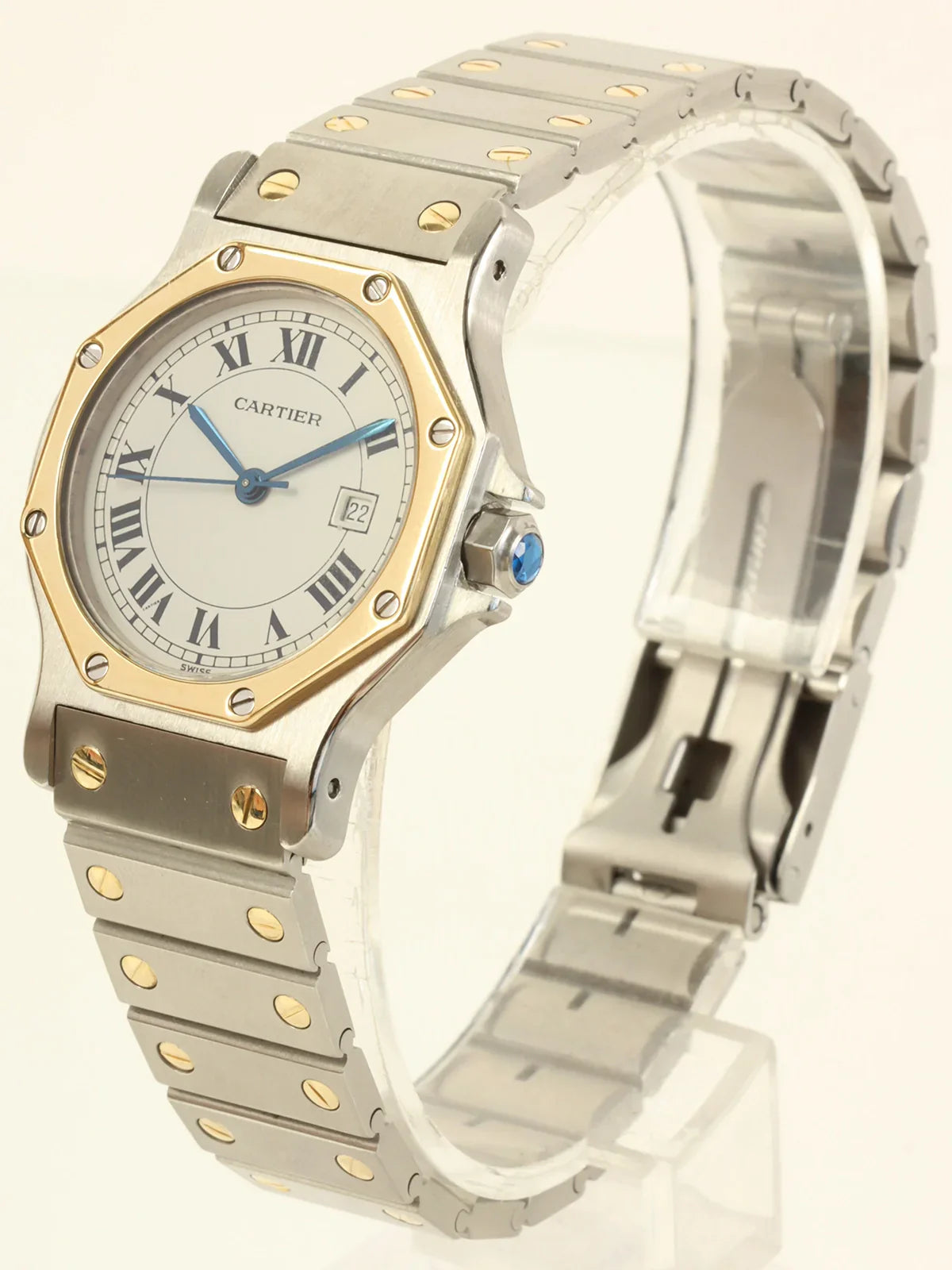 CARTIER Santos Octagon Lm Silver/Gold