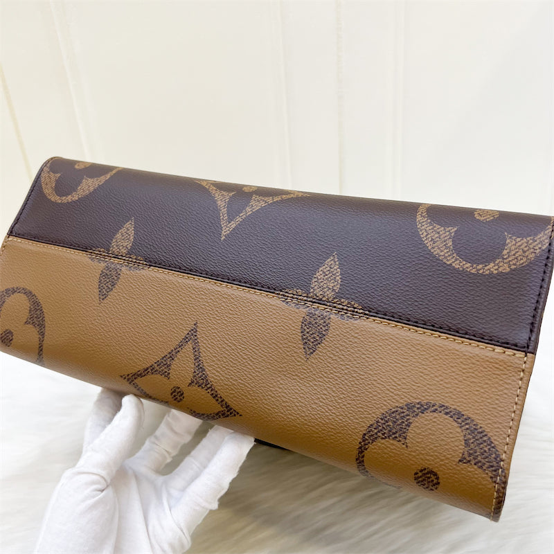 LV Onthego MM in Reverse Monogram Canvas and GHW