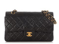 Chanel Vintage Medium/Large Black Quilted Lambskin Classic Double Flap