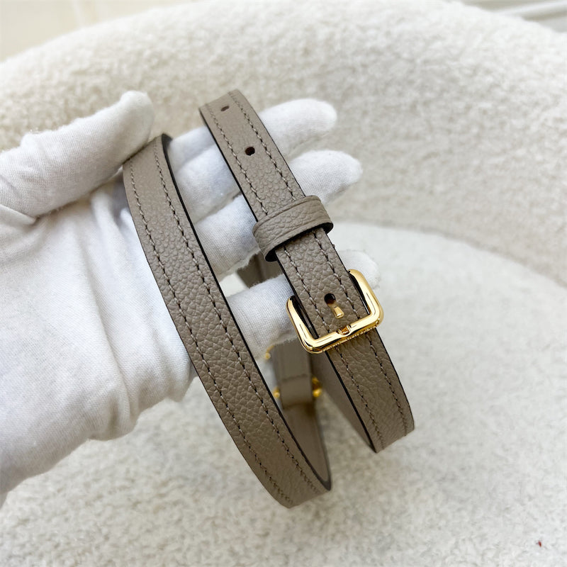 LV Onthego PM in Tourterelle (Grey) / Creme Giant Monogram Empreinte Leather and GHW