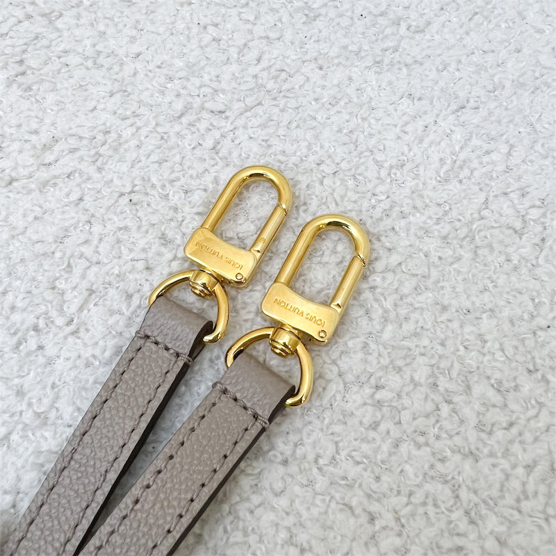 LV Onthego PM in Tourterelle (Grey) / Creme Giant Monogram Empreinte Leather and GHW