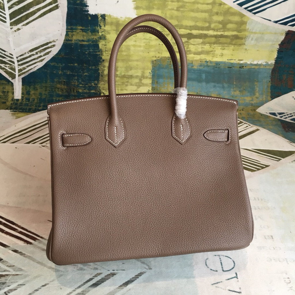 GLAMI Birkin Brown For Women Gold Toned Hardware 11in/30cm