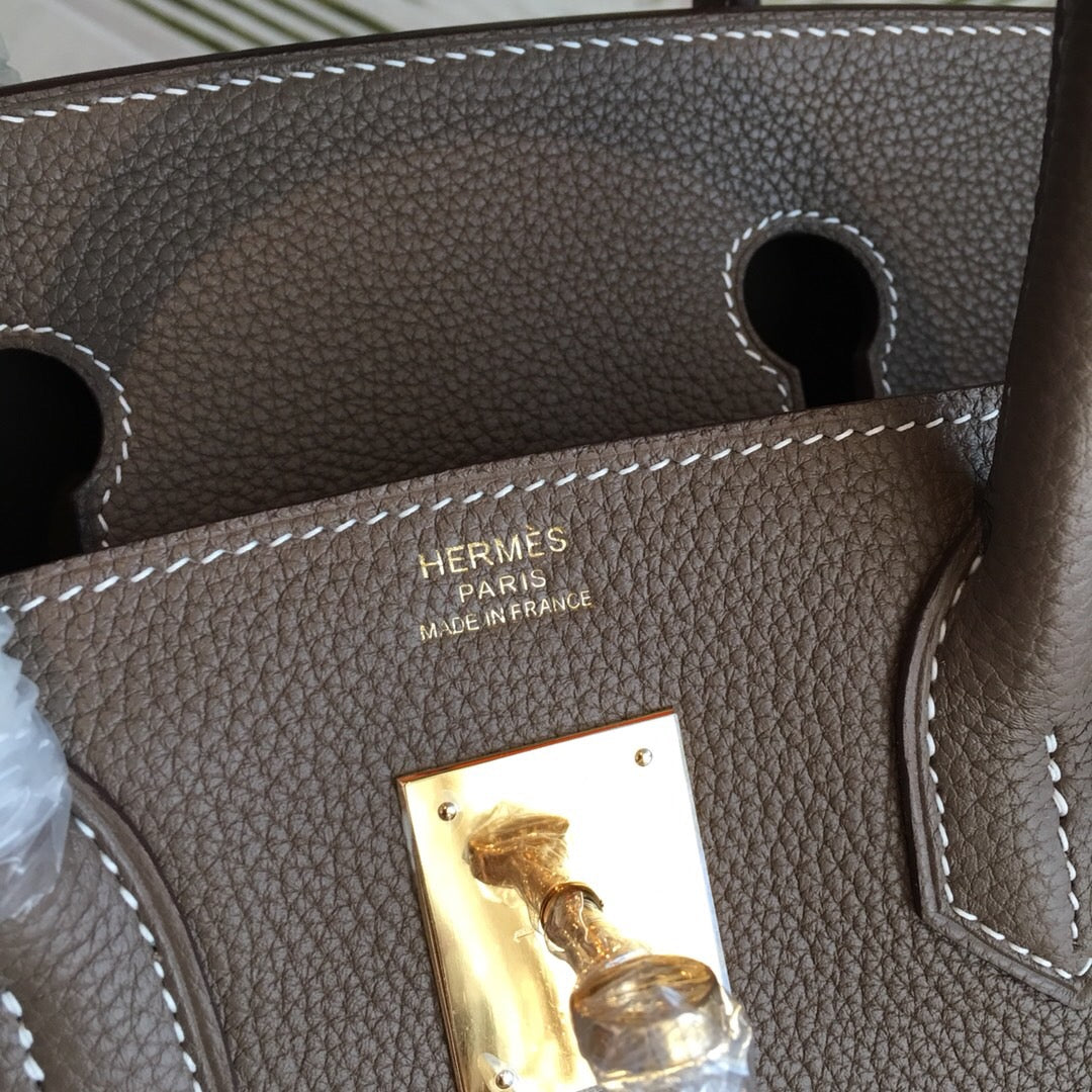 GLAMI Birkin Brown For Women Gold Toned Hardware 11in/30cm