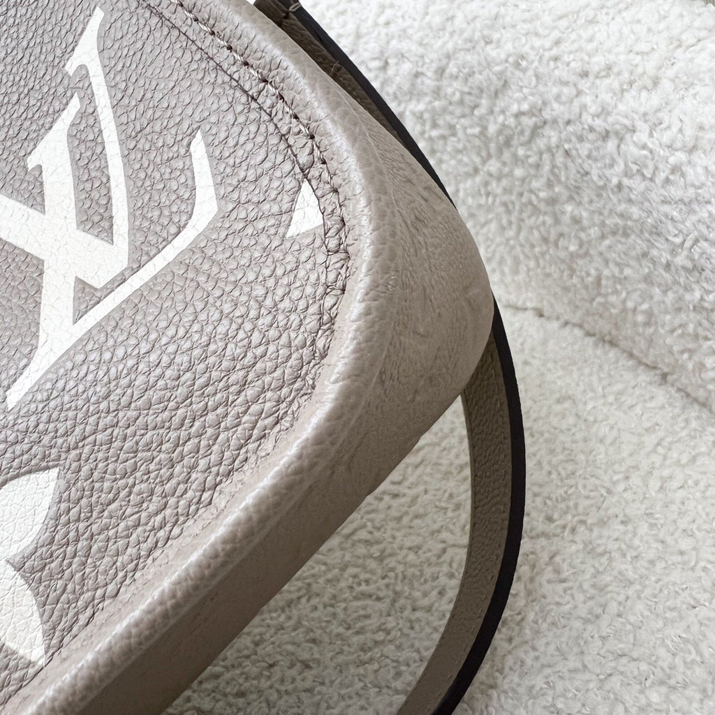 LV Diane PM in Tourterelle (Grey) / Creme Giant Monogram Empreinte Leather and GHW