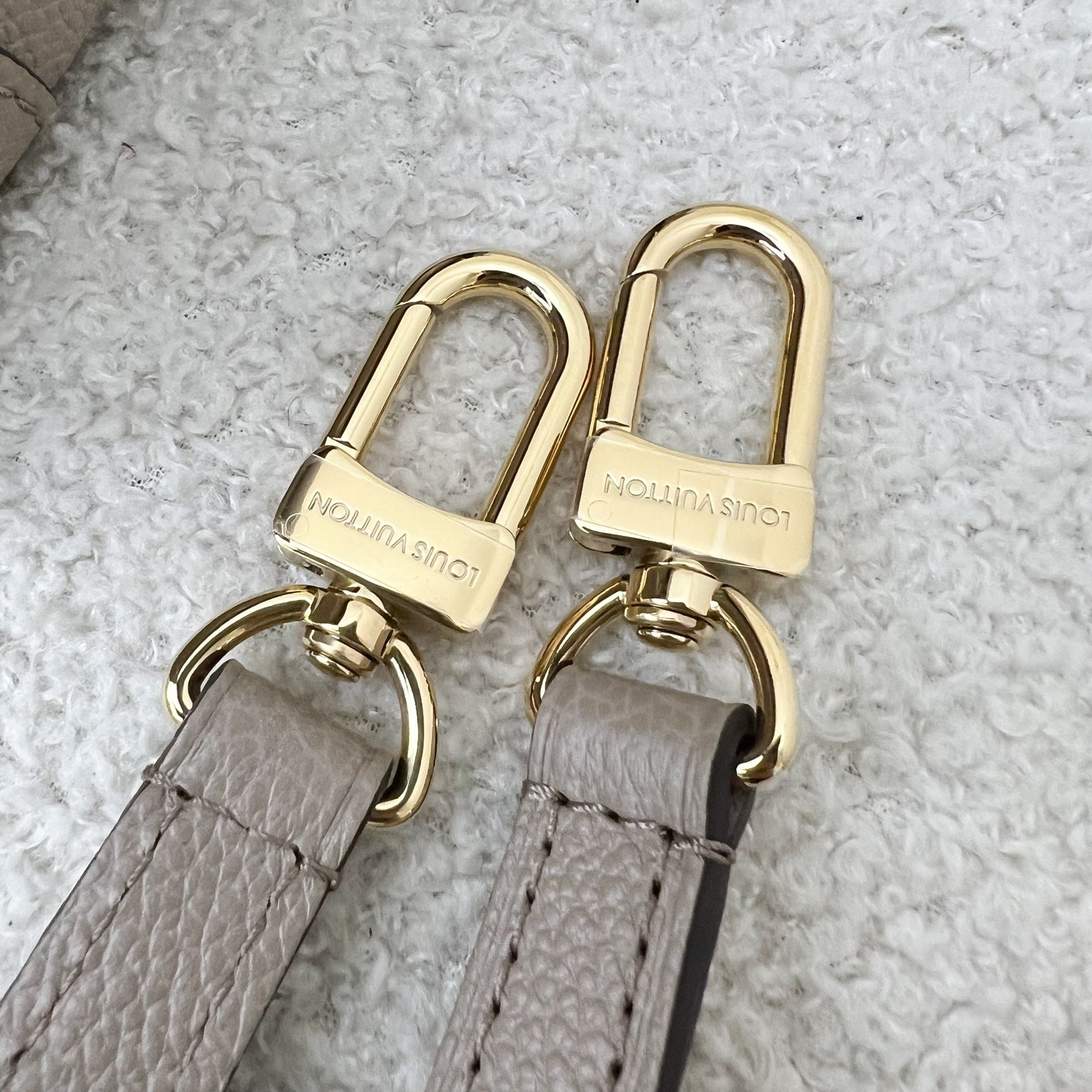 LV Diane PM in Tourterelle (Grey) / Creme Giant Monogram Empreinte Leather and GHW