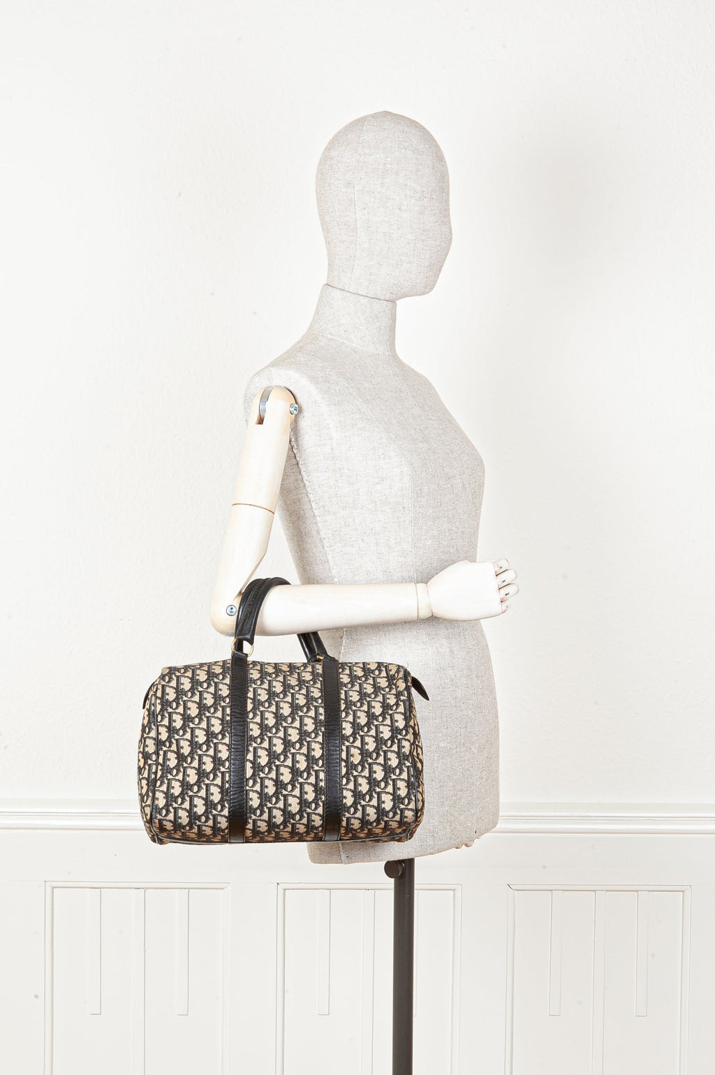 CHRISTIAN DIOR Boston Bag Oblique Blue