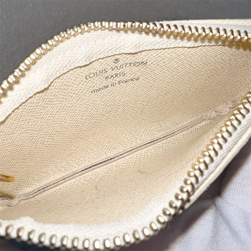 LV Key Cles Pouch in Damier Azur Canvas in GHW