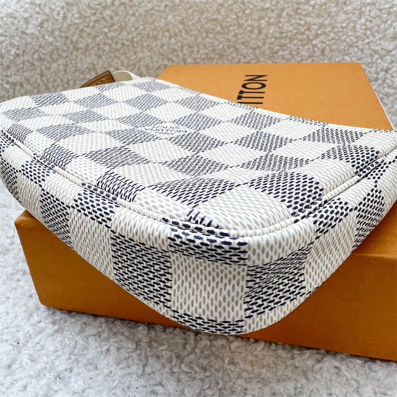 LV Mini Pochette Accessoires in Damier Azur Canvas in GHW