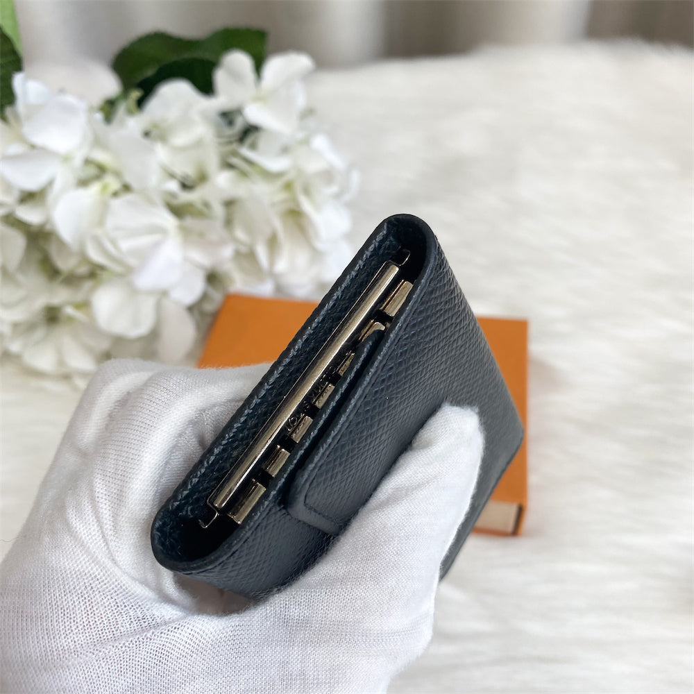 LV Key Holder in Black Taiga Leather SHW