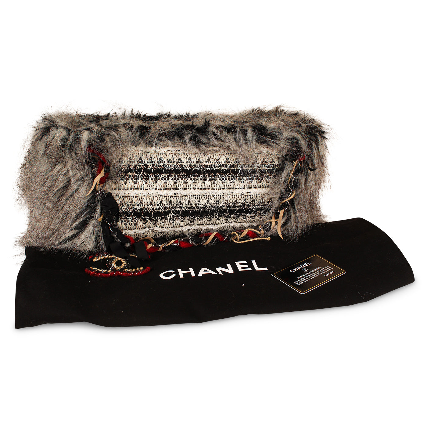 Chanel Intuit Tweed Fantasy Fur Tote