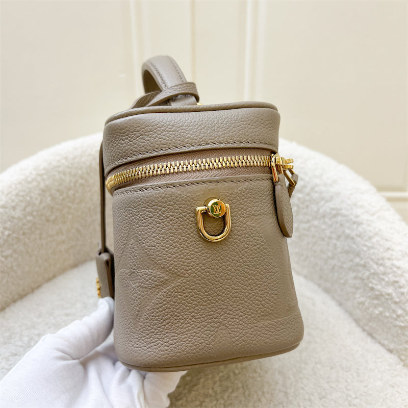 LV Vanity PM in Tourterelle Grey Giant Monogram Empreinte Leather GHW